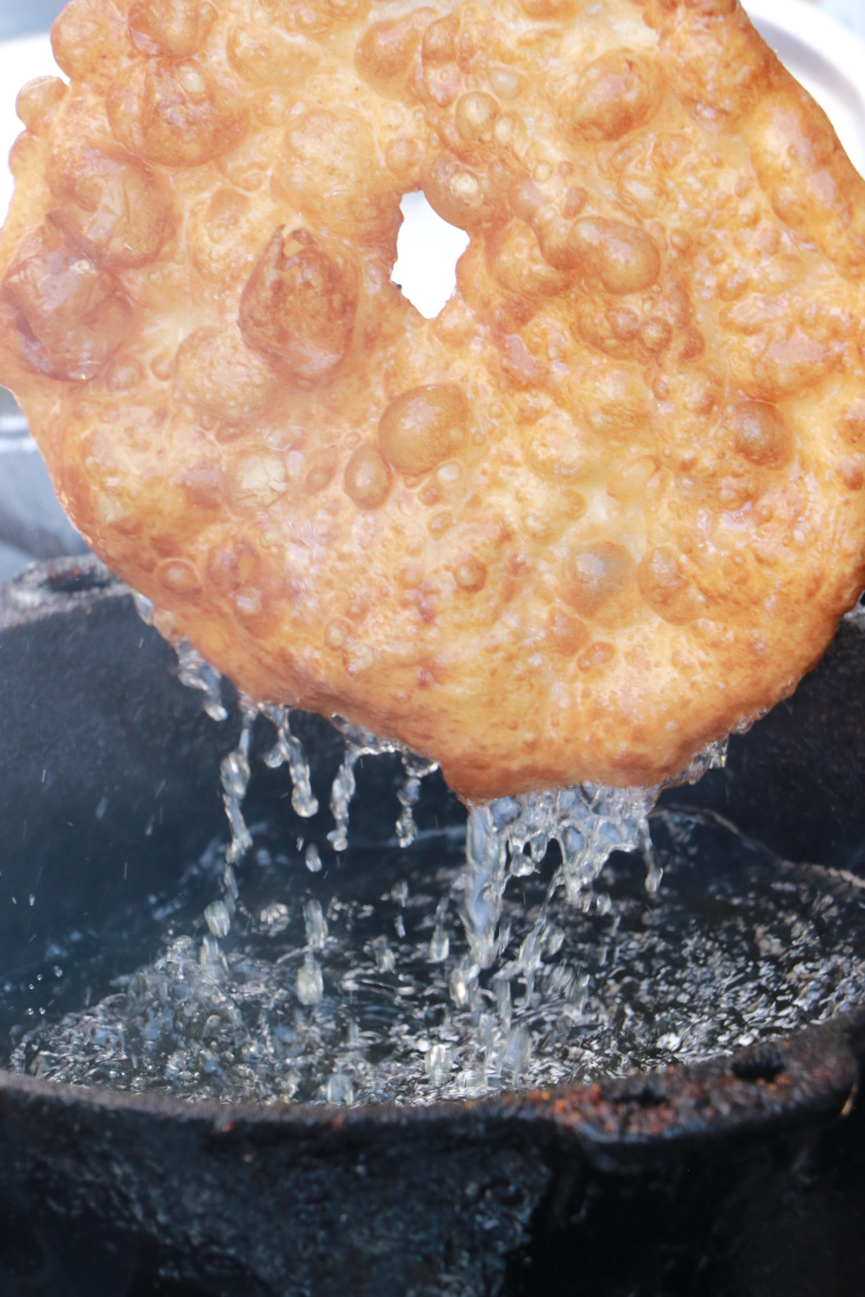 fry bread being made